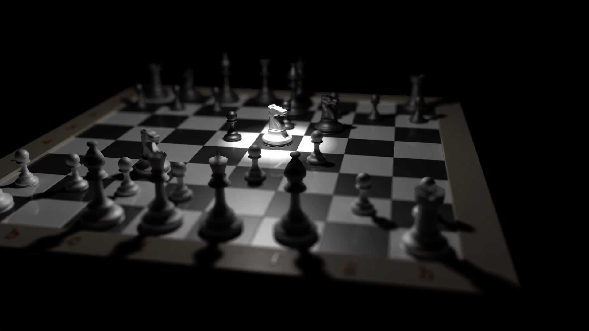 A chess board with an ongoing chess game